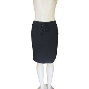 New w Tags, Italian Moda Tie Front Black Skirt W/Studs Sz M